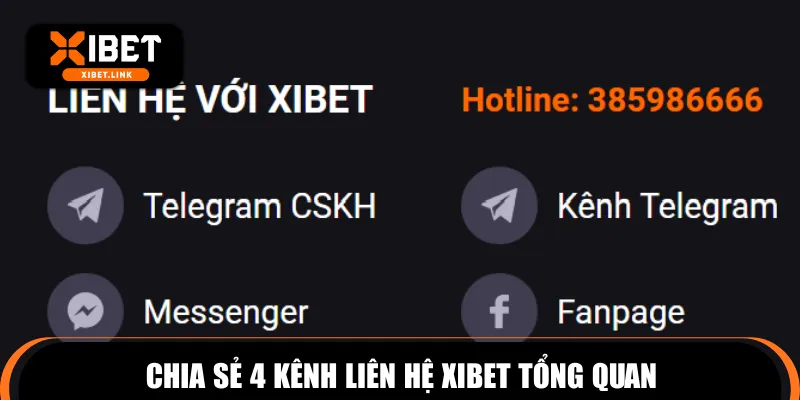 Chia sẻ 4 kênh liên hệ XIBET tổng quan